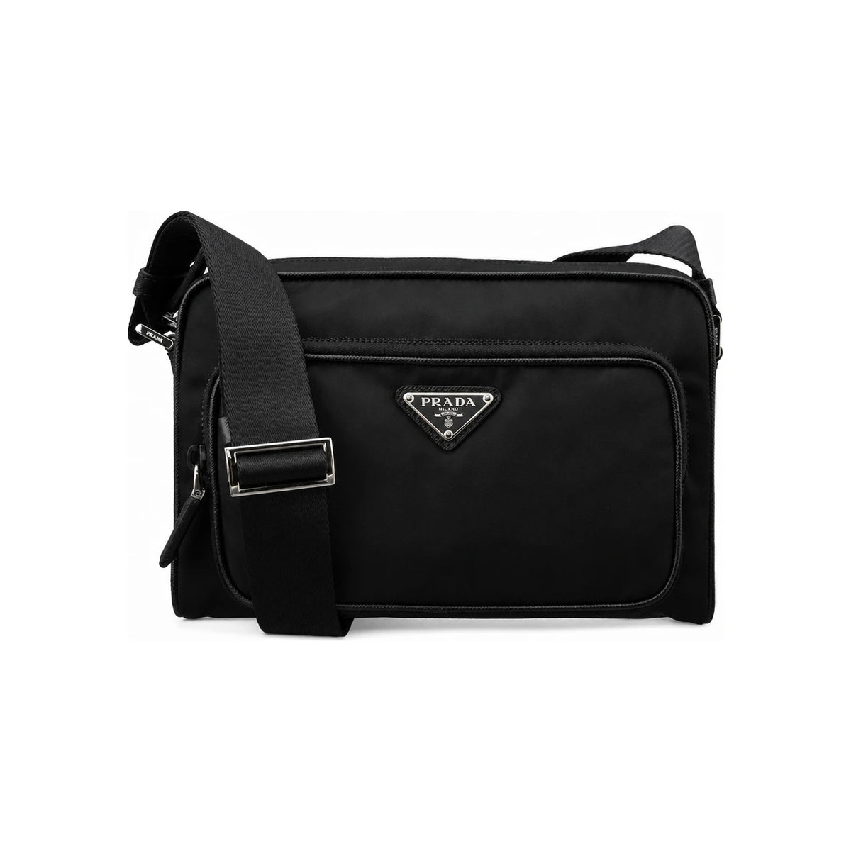 PRADA Triangle Logo Re-Nylon Shoulder Bag Black Crossbody