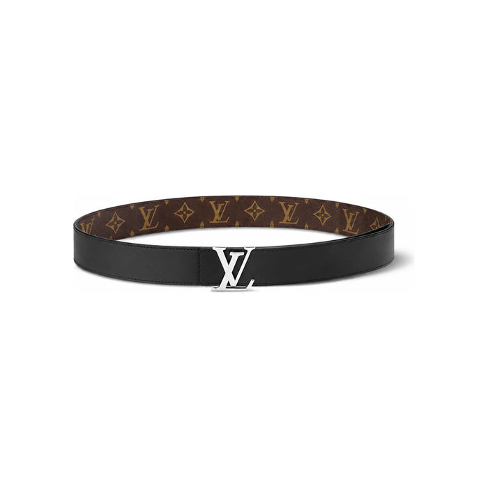 Louis Vuitton Monogram Black Reversible LV Initiales 35mm Belt M4485