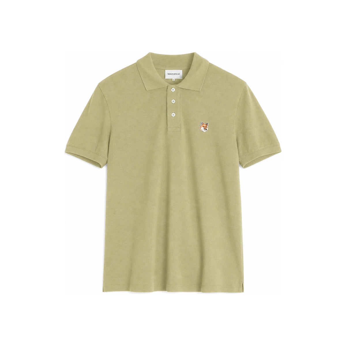 Maison Kitsune Fox Patch Short Sleeve Polo Shirt for Men