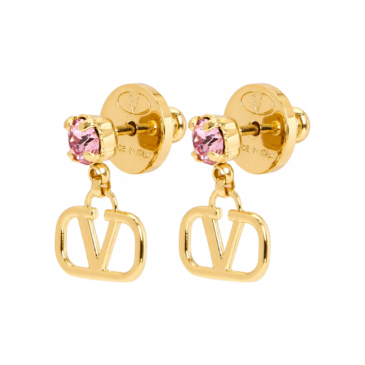 VALENTINO Garavani V Logo Crystal Drop Earrings