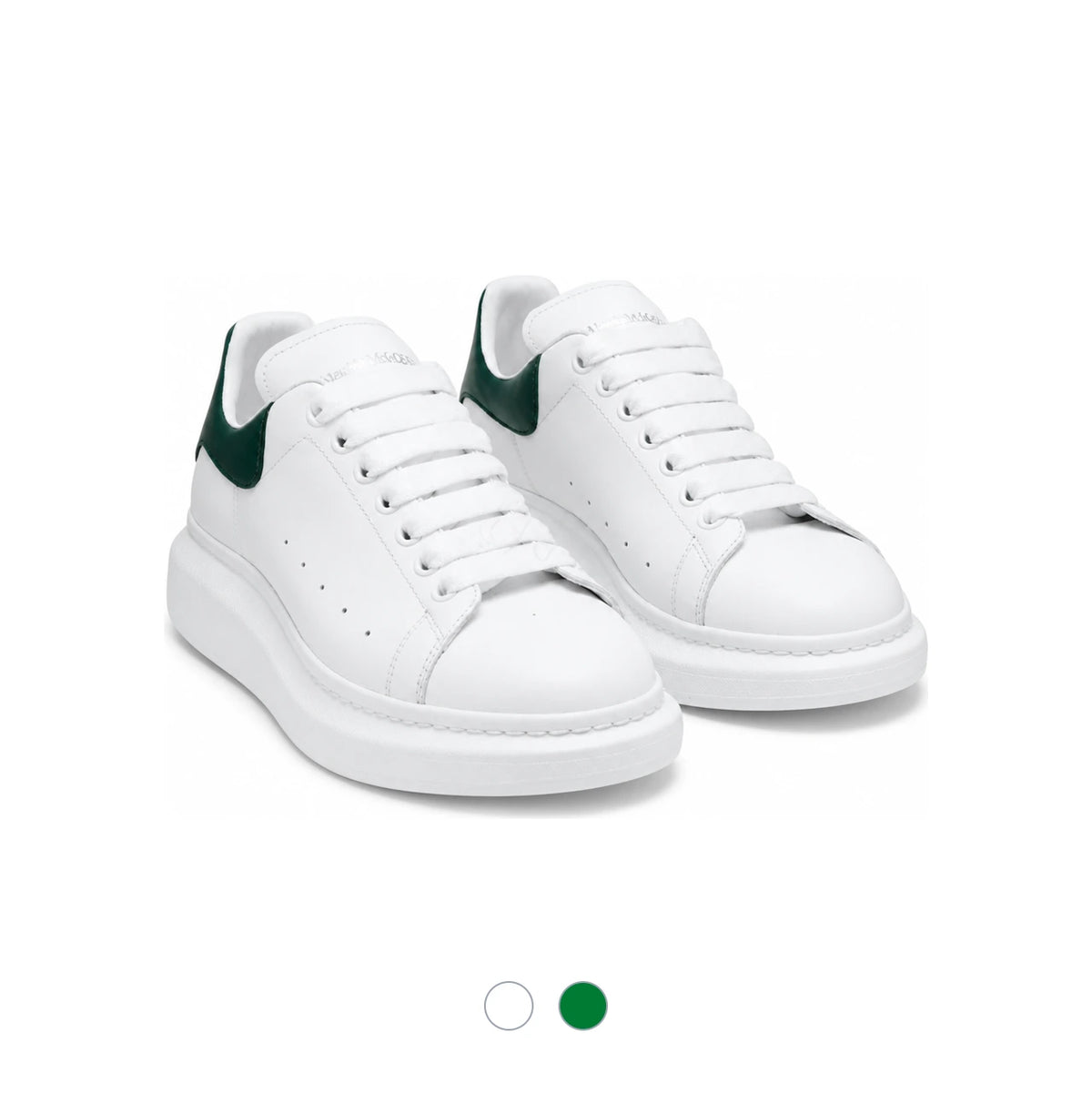 Alexander Mcqueen Oversized White Leather Low-Top Sneakers 553680 WIAEE 9197