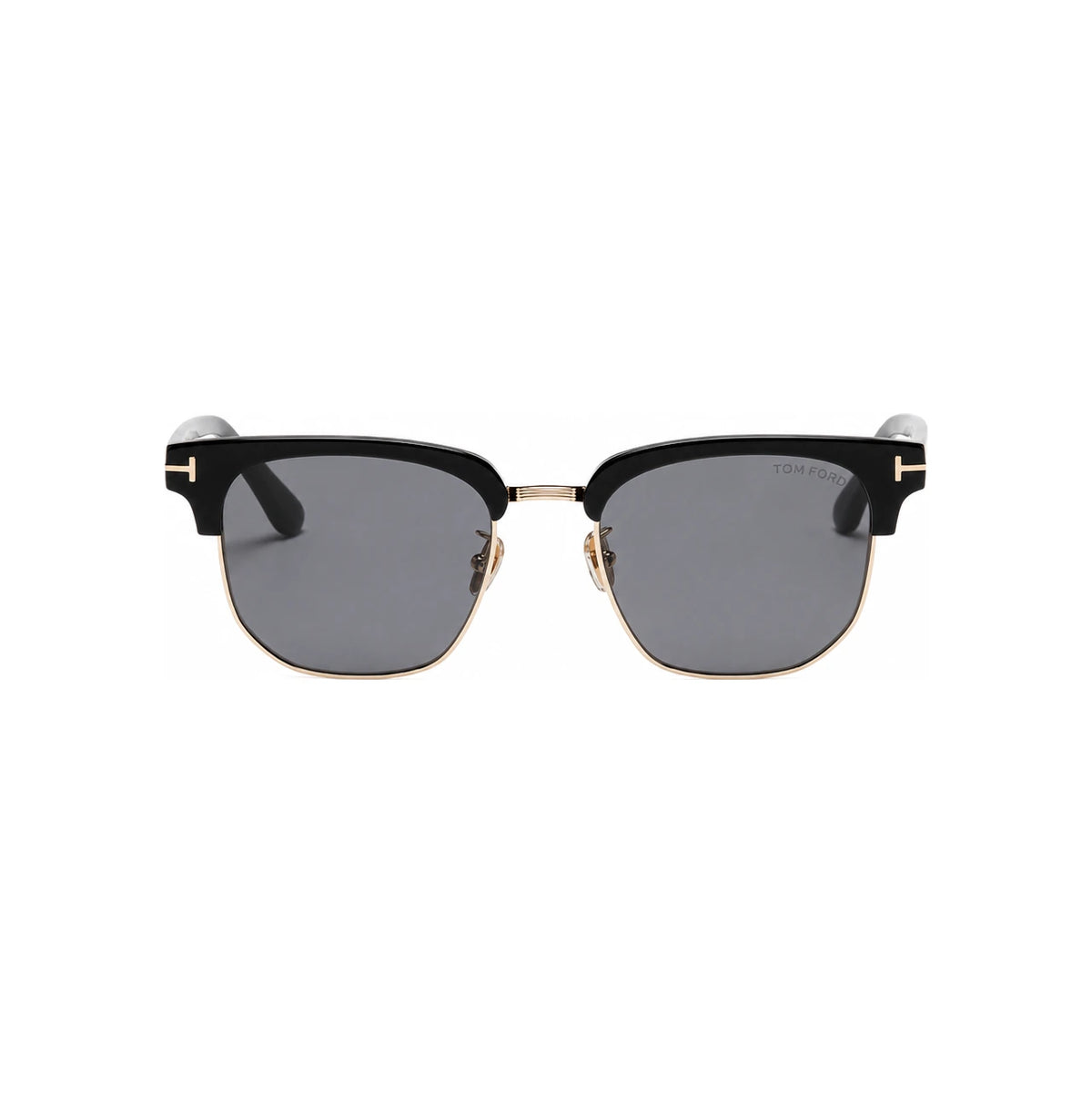 TOM FORD Black Gold Browline Asian Fit Square Sunglasses TF1165K 01A