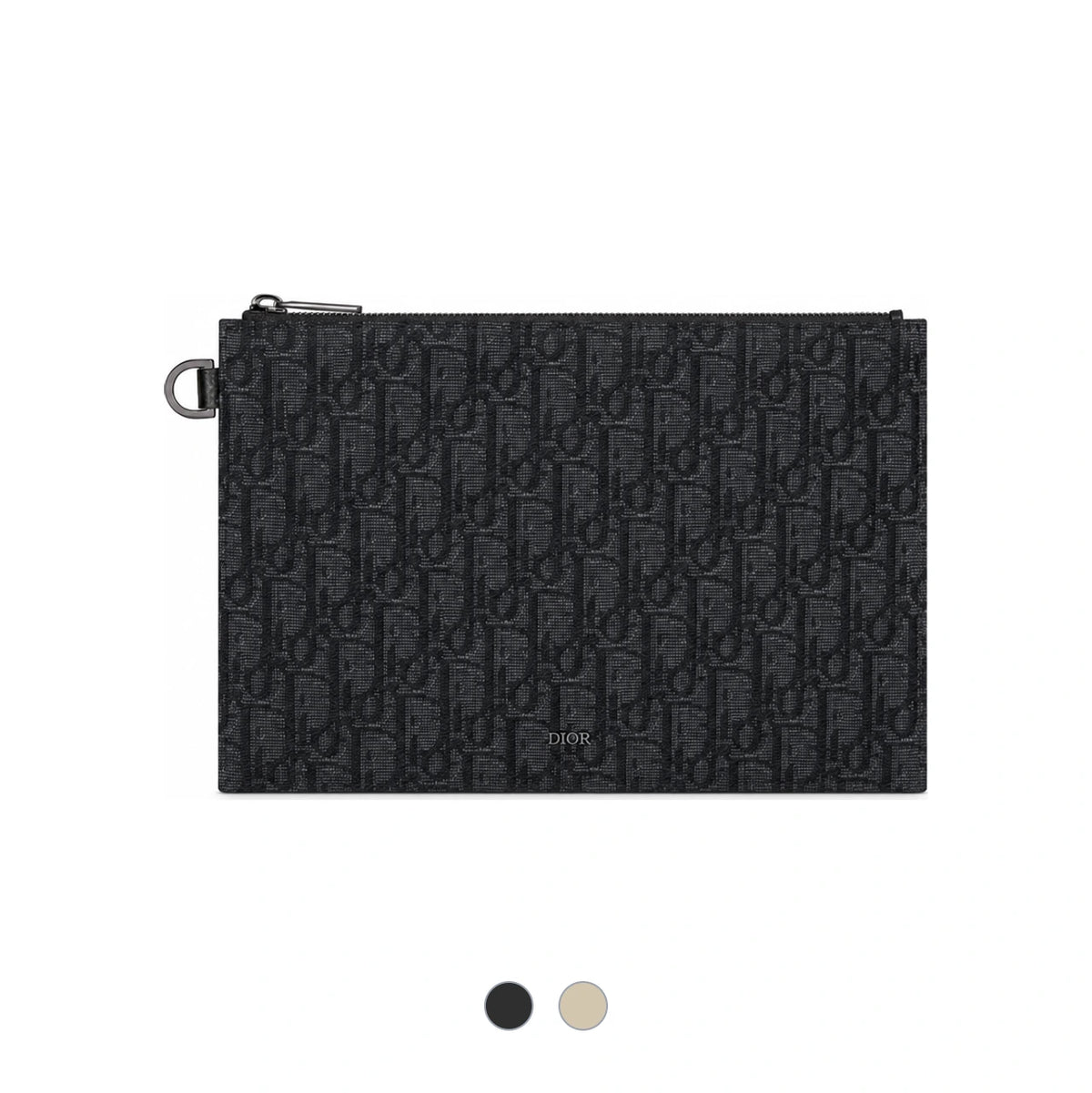DIOR Black A5 Leather Clutch Pouch Unisex Bag