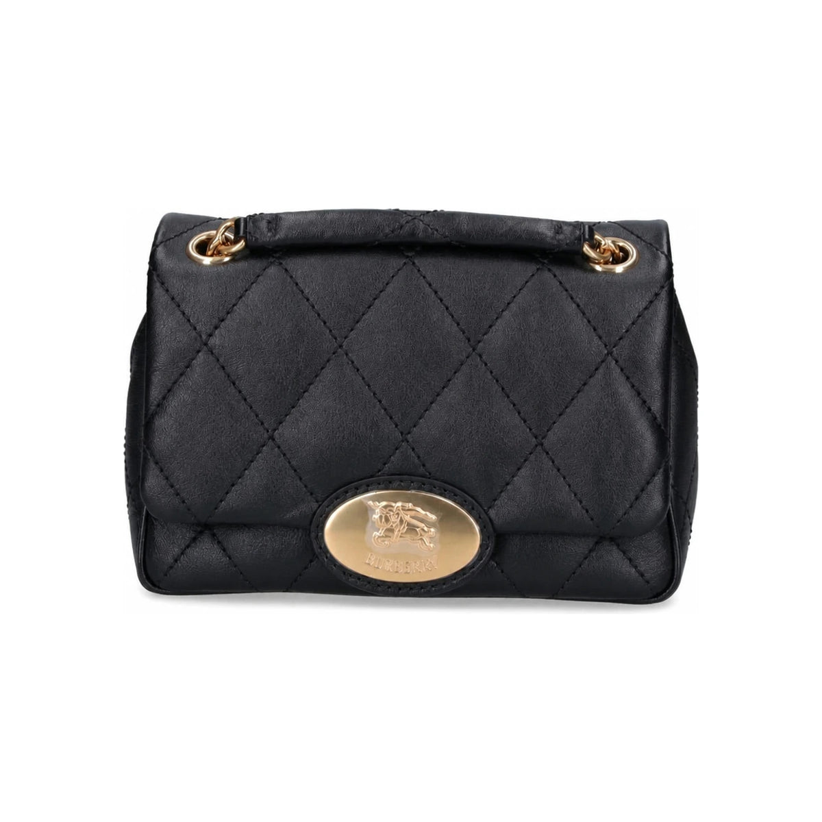 BURBERRY Black Leather Crossbody Bag