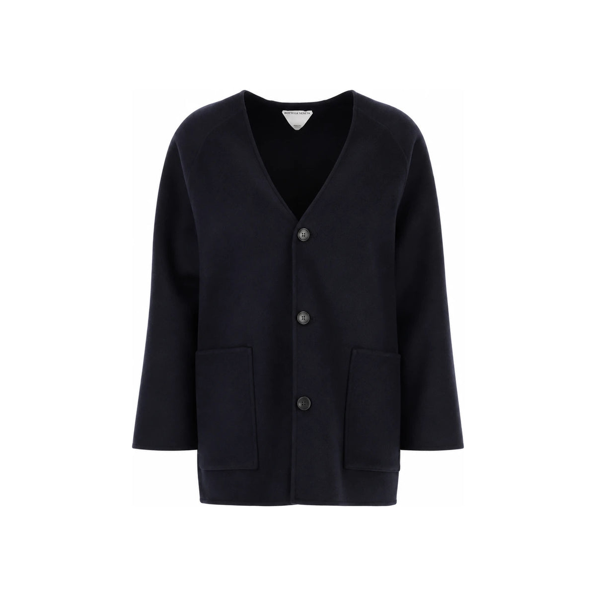 Bottega Veneta Blue Knit Wool Coat