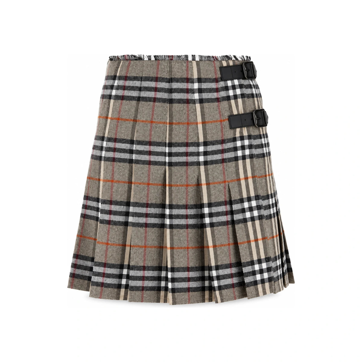 BURBERRY Wool Blend Mini Skirt Black Women’s Short Skirt