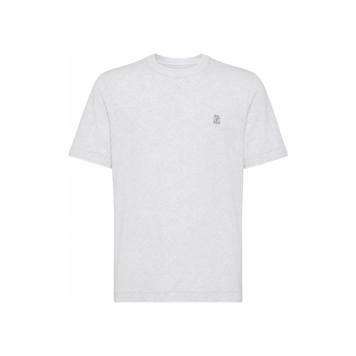 Brunello Cucinelli Logo Layered Short Sleeve T-Shirt for Men