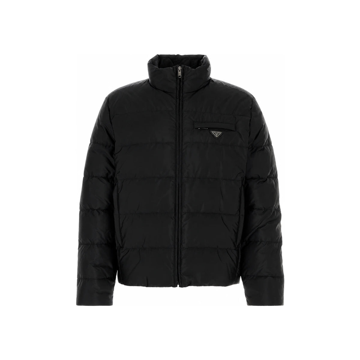 PRADA Classic Triangle Logo Re-Nylon Puffer Jacket Black SGC933 SOOO1WQ9 F0002