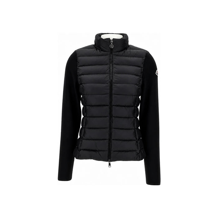 Moncler Women’s High-Neck Knit Mix Down Puffer Jacket Black