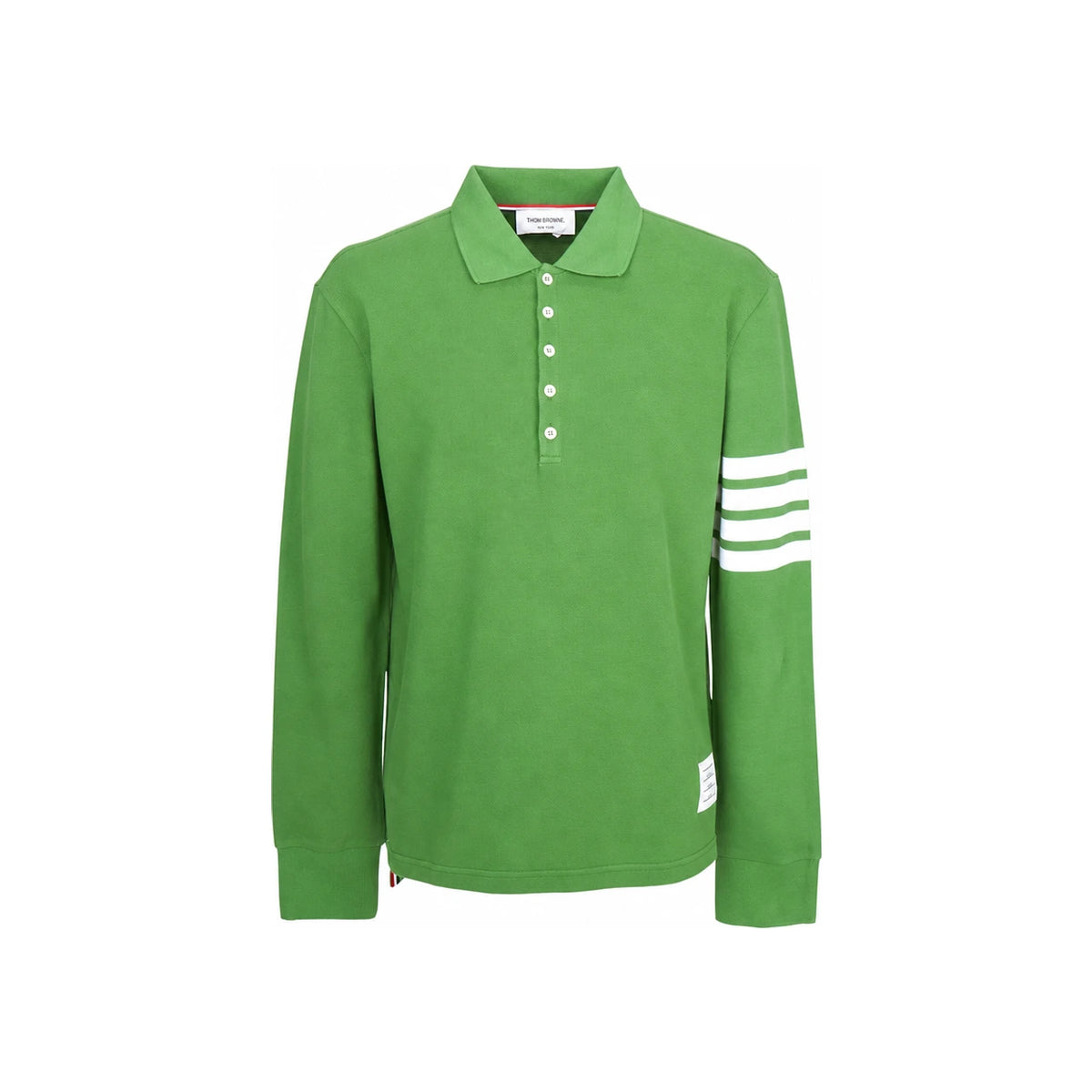 THOM BROWNE Men’s Long Sleeve Polo T-Shirt MJP137G 07976 330