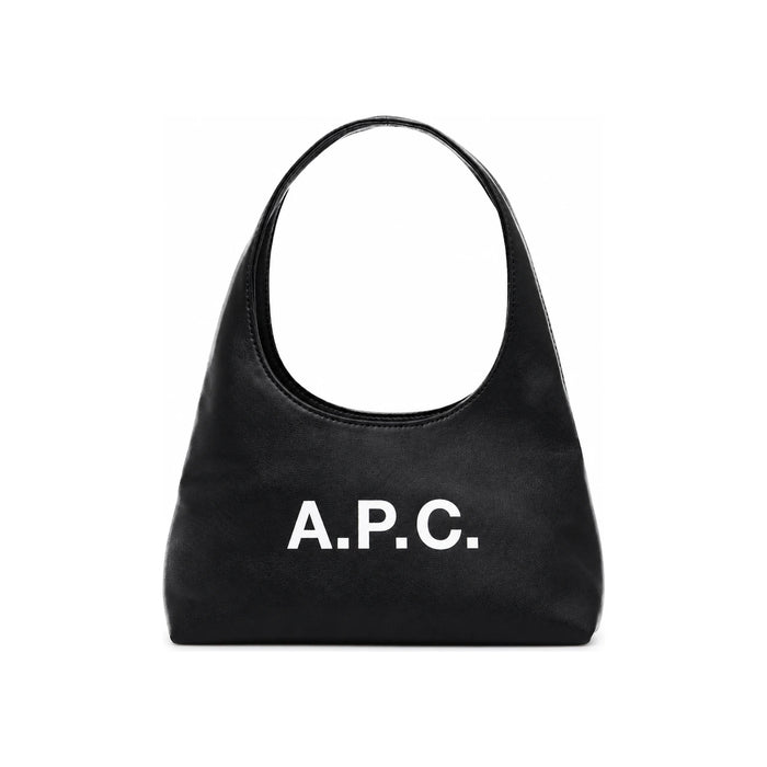 A.P.C. Baby Ninon Logo Print Shoulder Bag Black