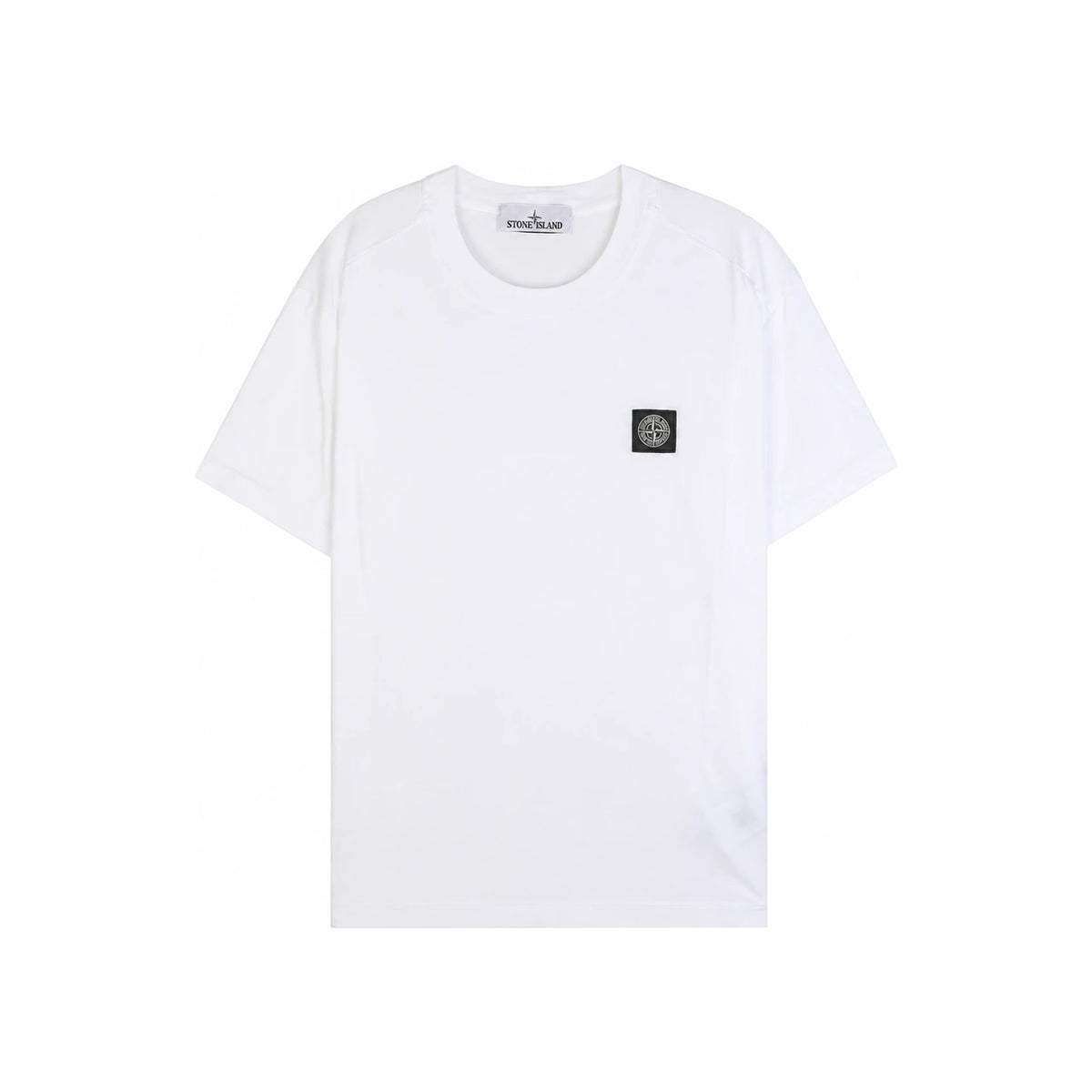 STONE ISLAND Black Cotton Short Sleeve T-Shirt
