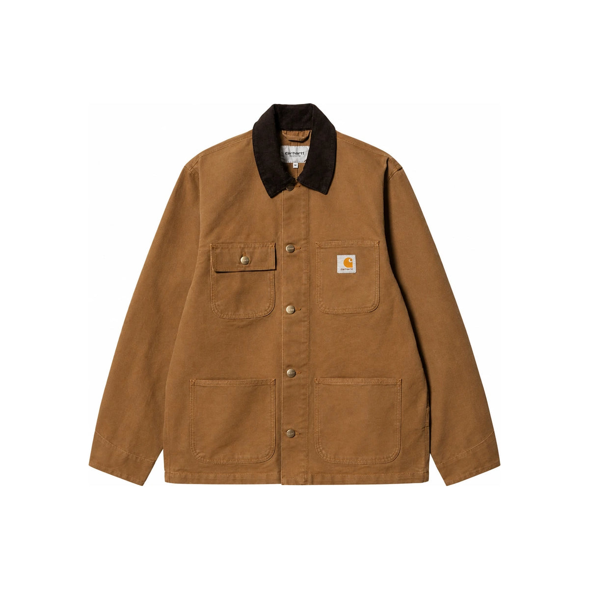 CARHARTT WIP Hamilton Brown Canvas Michigan Chore Coat Jacket for Men