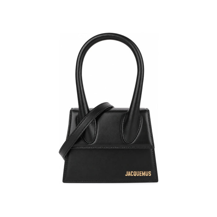 JACQUEMUS Medium Chiquito Leather Top Handle Tote Bag Black BAW00002BC01C01 990