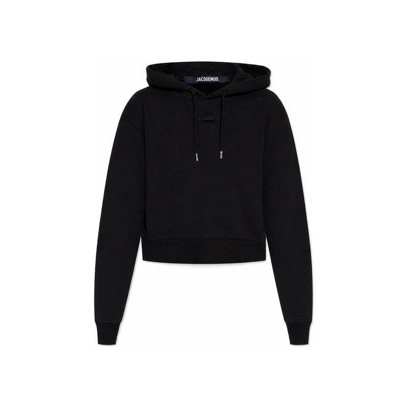 JACQUEMUS Le Gros Grain Black Hoodie HOW00247 AJ00109990