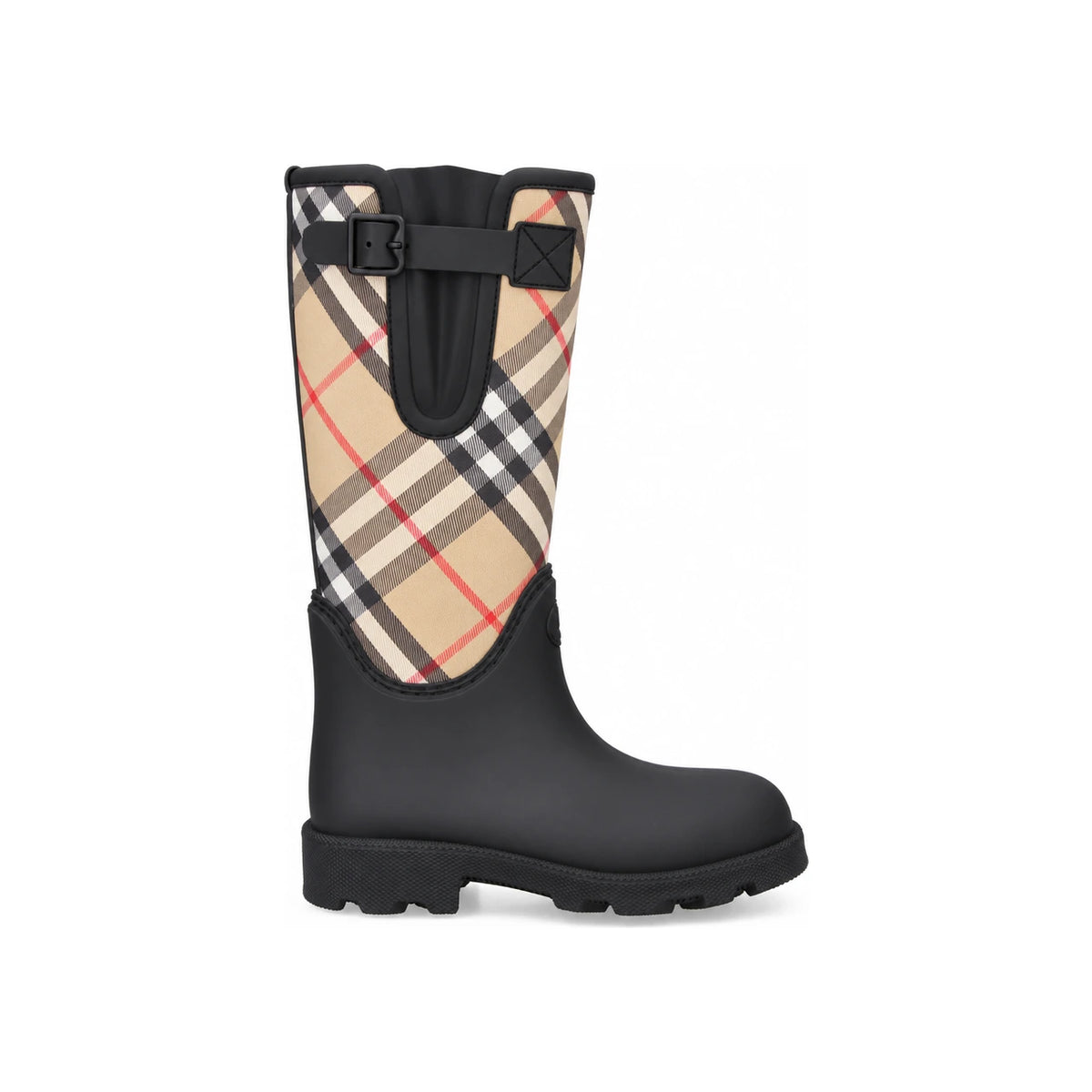 BURBERRY Black Leather Mid-Calf Boots