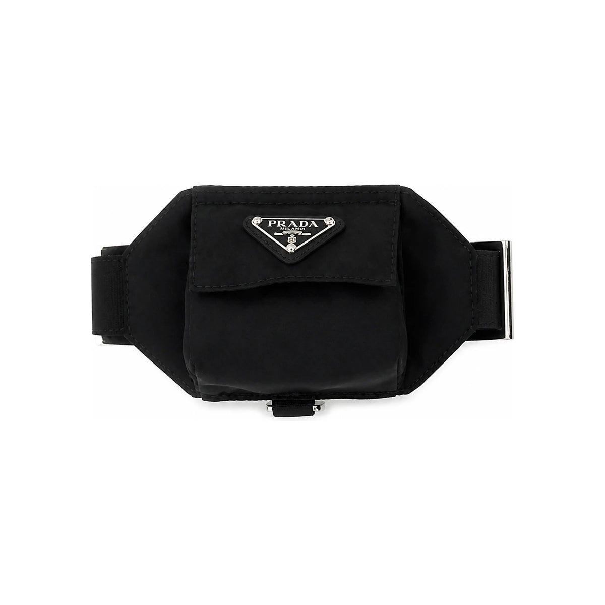 PRADA Black Leather Keyring Pouch