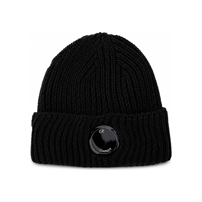 CP Company Merino Wool Lens Beanie Black