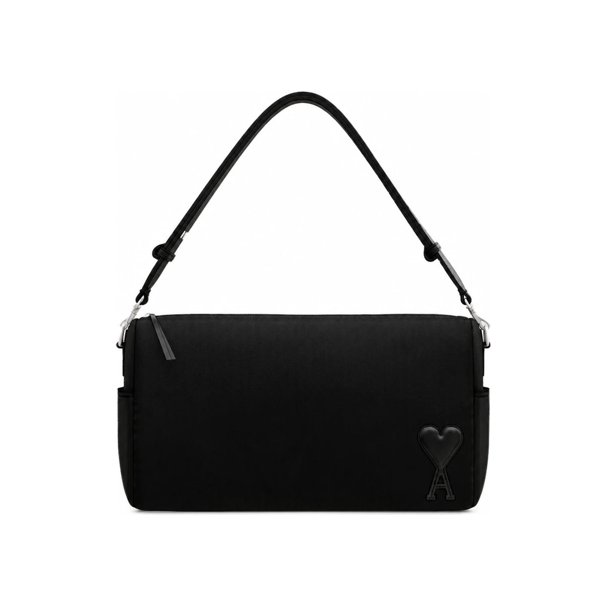 AMI Heart Logo Padded Nylon Marcel Shoulder Bag ULL706 AW0001 001