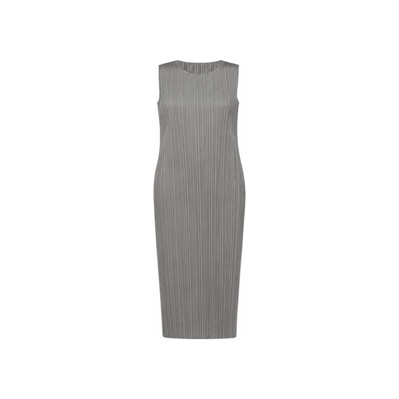 Issey Miyake Pleats Please Basic Long Dress Gray Women PP05 JH114 12