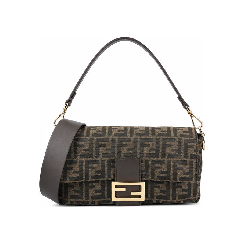 FENDI FF Jacquard Baguette Crossbody Bag for Women