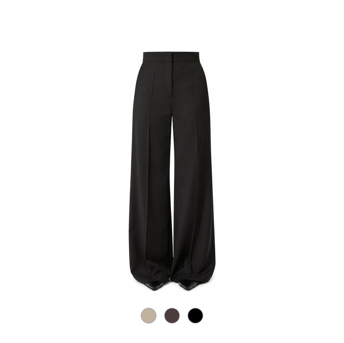Max Mara Virgin Wool Wide-Leg Classic Pants 2521136121600 004 010