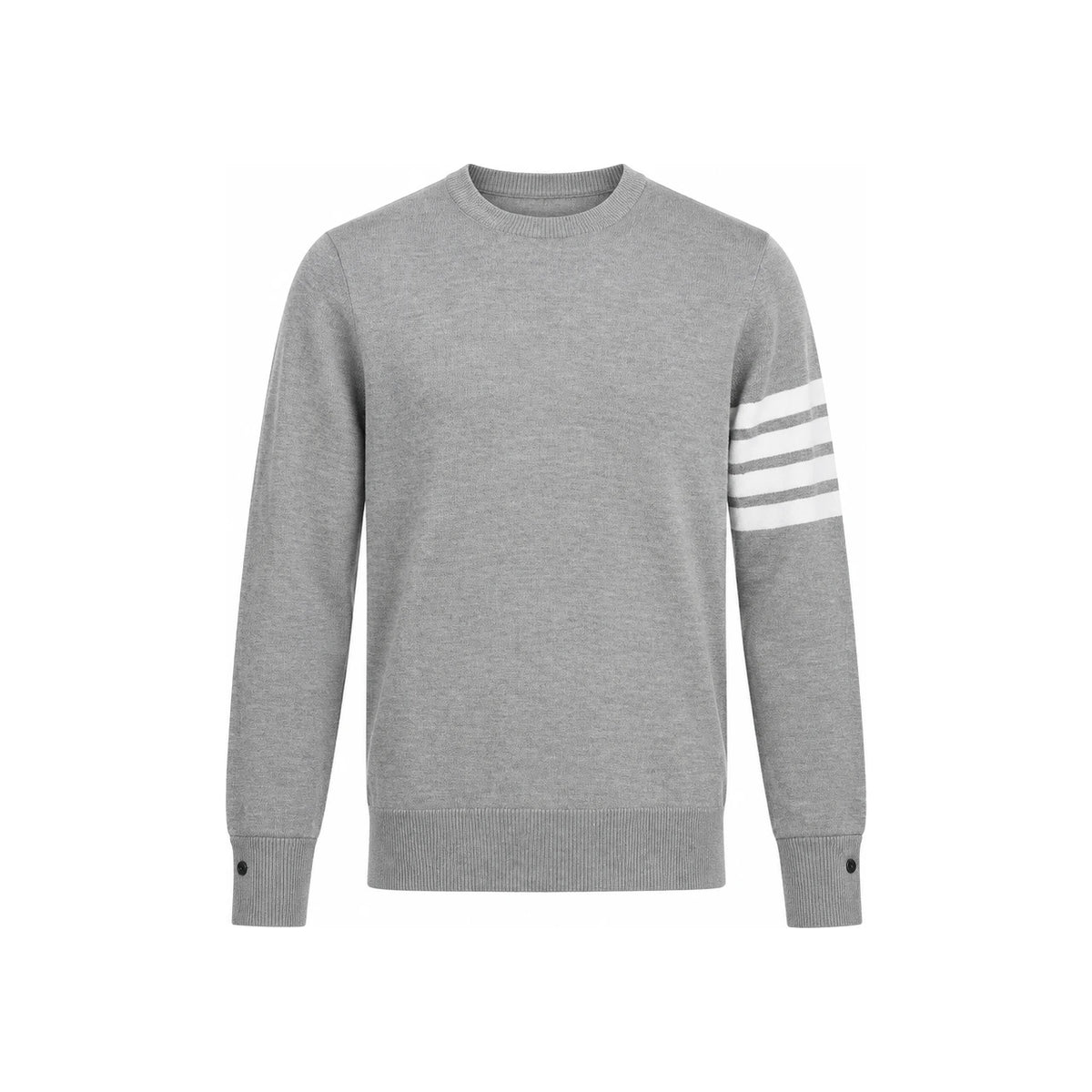THOM BROWNE Classic Merino Wool Crewneck Pullover Knit Sweater