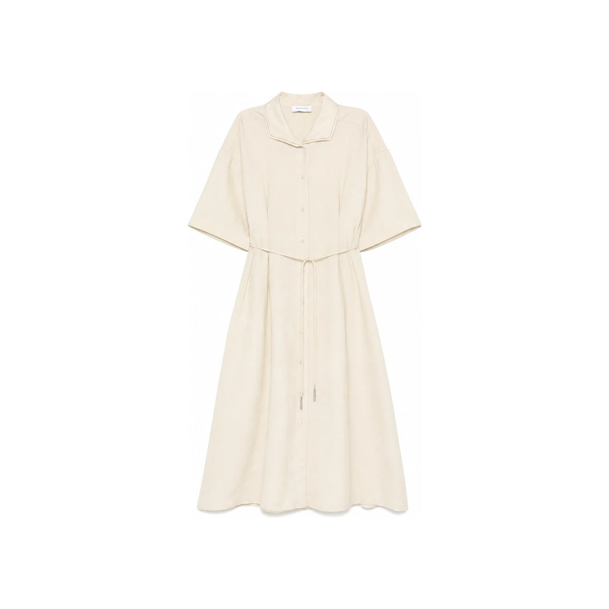 Fabiana Filippi Beige Short Sleeve Long Dress ABDC02 F101 H547 0155