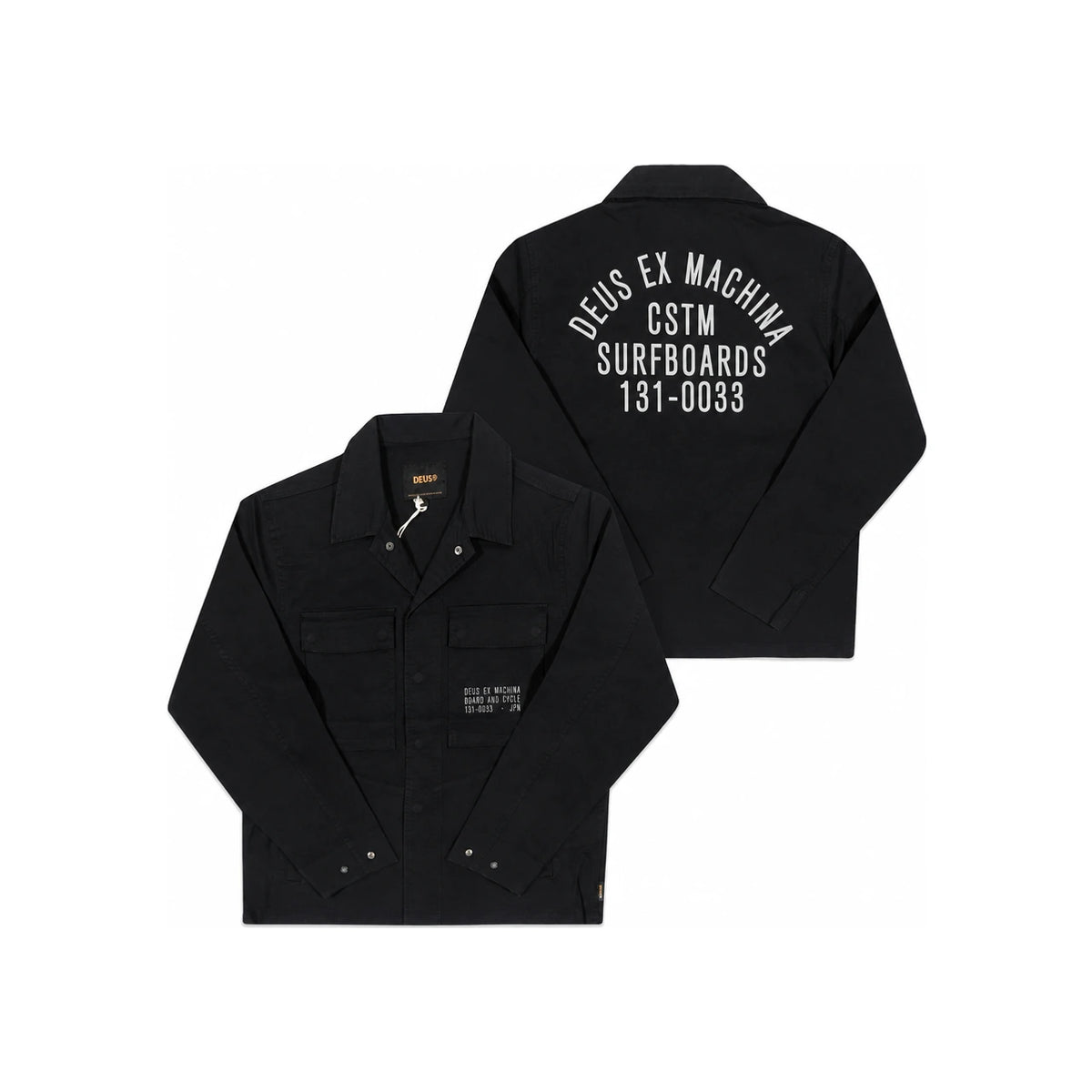 Deus Ex Machina Tommy Poplin Long Sleeve Shirt for Men DMP255118 BLK