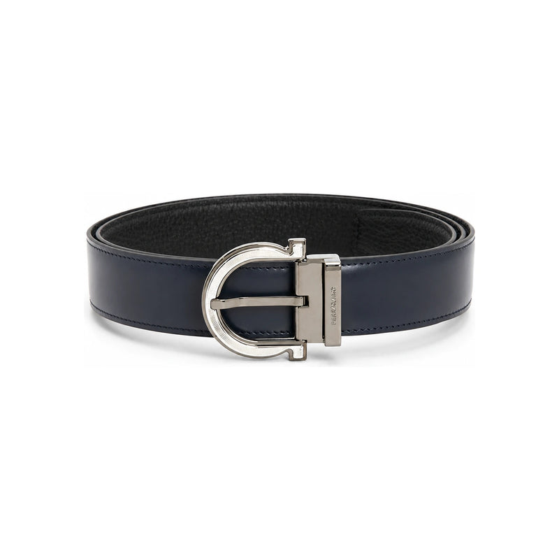 Ferragamo Gancini Men’s Reversible Leather Belt Pre-Cut 670196 0758760