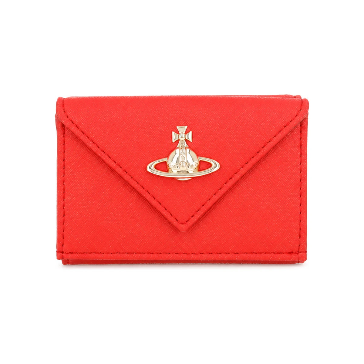 Vivienne Westwood Envelope Bifold Wallet Fuchsia Leather Women’s