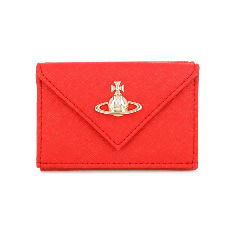 Vivienne Westwood Envelope Bifold Wallet Fuchsia Leather Women’s