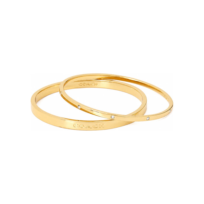 Coach Signature Gold-Tone Women's 2-Piece Bangle Bracelet Set