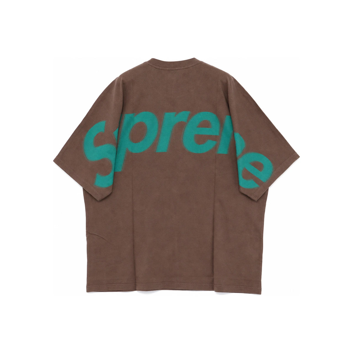 Supreme Back Big Logo Intarsia Short Sleeve Men’s T-Shirt SS25KN13 BROWN