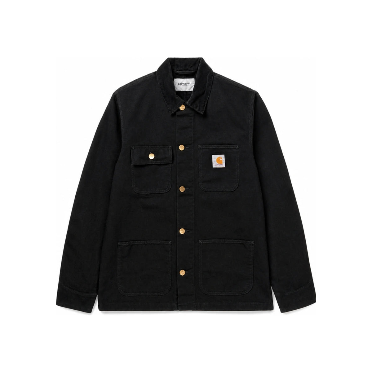 CARHARTT WIP Michigan Chore Coat Jacket Men Black Cotton Canvas