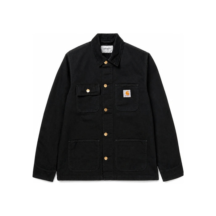 CARHARTT WIP Michigan Chore Coat Jacket Men Black Cotton Canvas