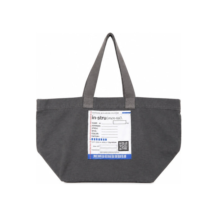 Maison Mihara Yasuhiro Dark Gray Big Name Patch Tote Bag