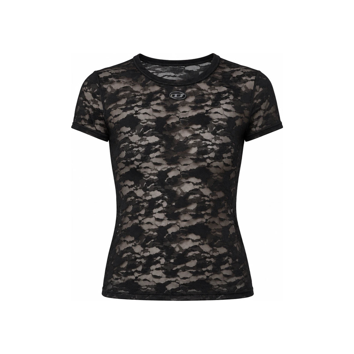 DIESEL Black Cotton Short Sleeve T-Shirt