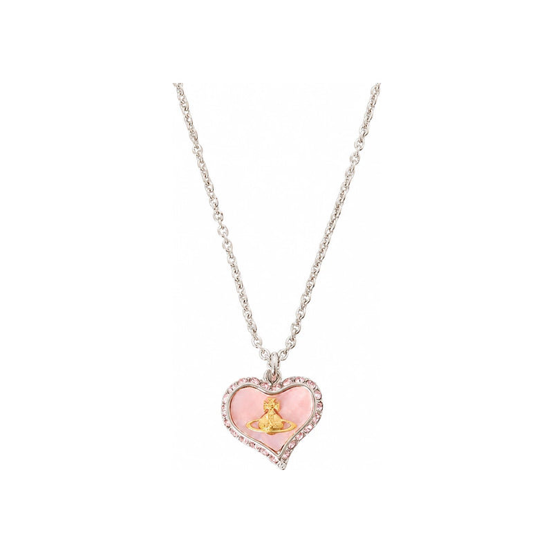 Vivienne Westwood Petra Pendant Necklace Silver-Tone Crystal 63020103 02P659