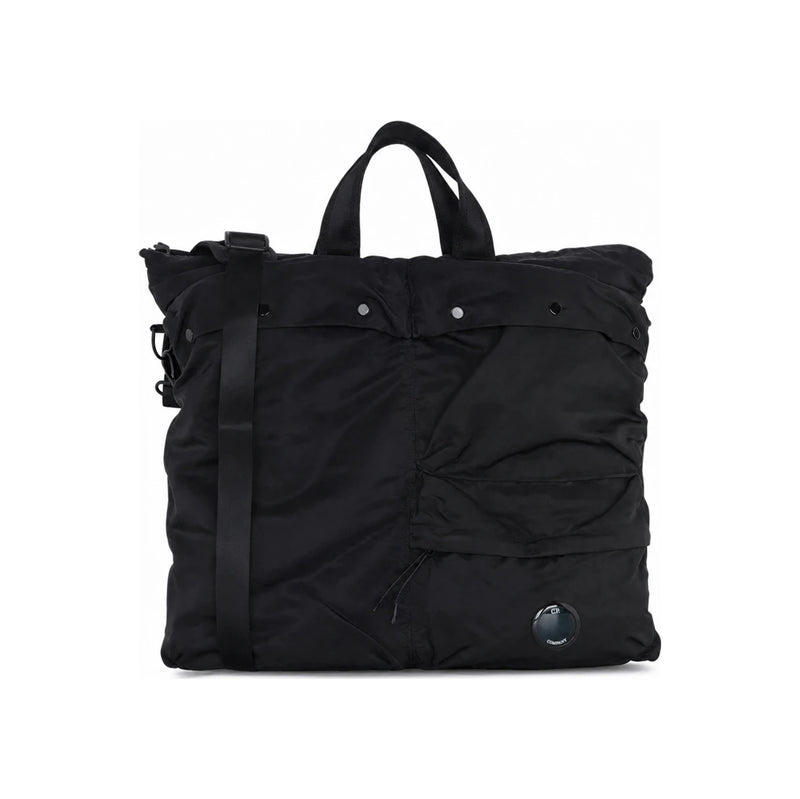 CP Company Lens Patch Large Tote Crossbody Bag Black 19CMAC114A 005269G 999