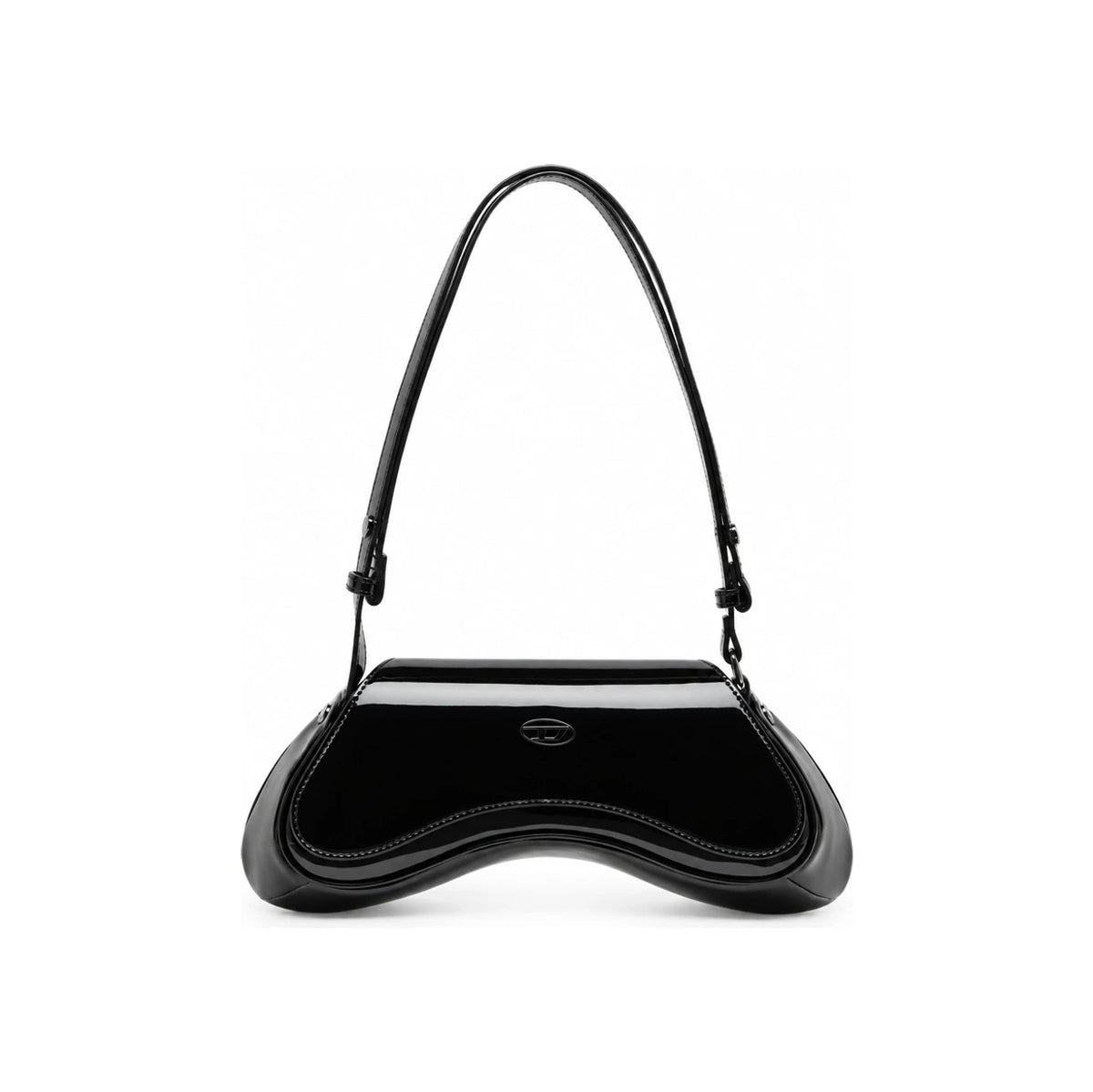 DIESEL Black Leather Shoulder Bag