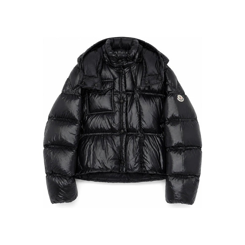 Moncler EREA Hooded Down Puffer Jacket Black Women