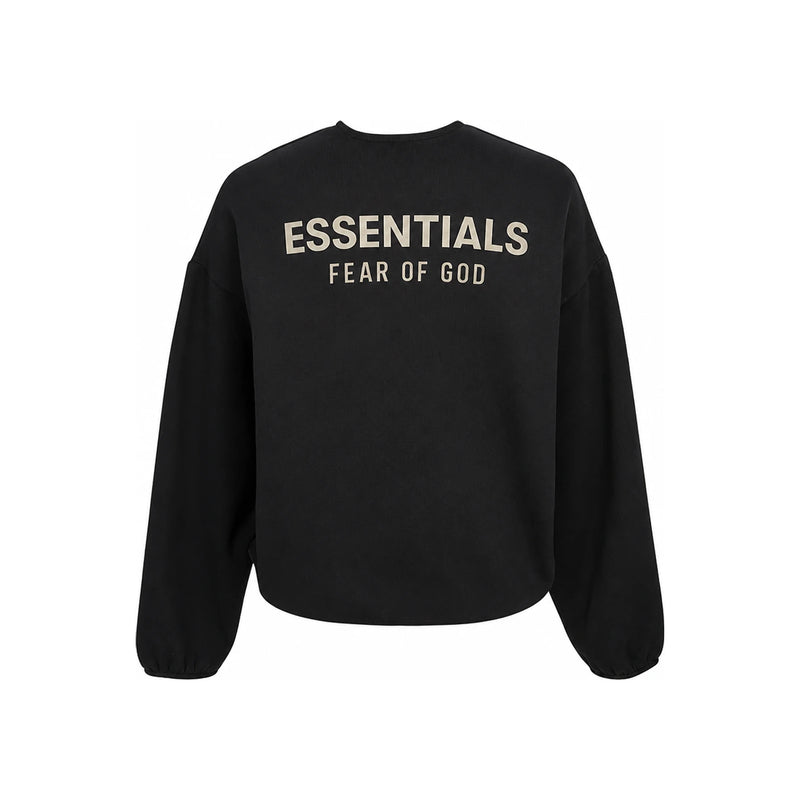 Fear of God Essentials Fleece Crewneck Sweatshirt Jet Black 192 SP256540 F