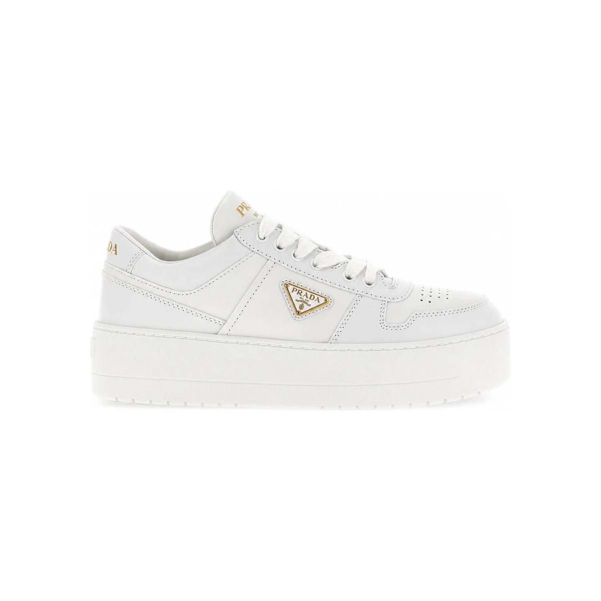 PRADA Black Leather Low Top Sneakers