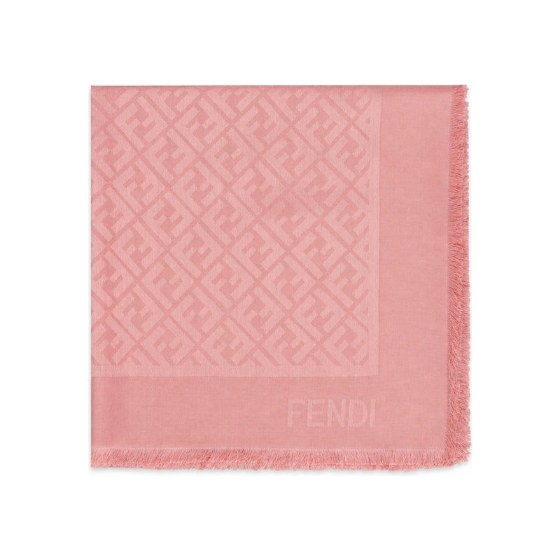 FENDI Women’s FF Monogram Wool Silk Shawl Scarf