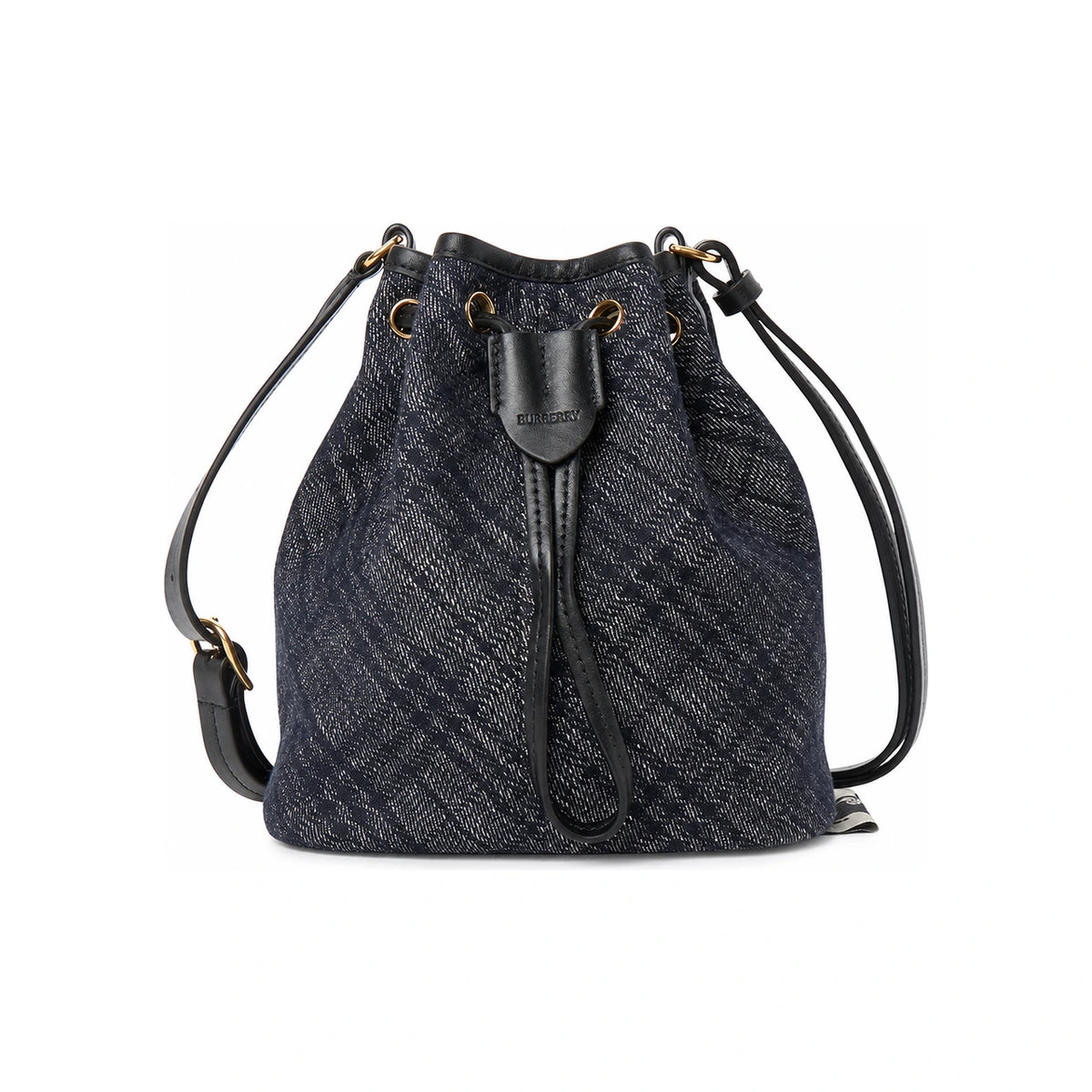 BURBERRY Drawstring Denim Bucket Tote Bag 8111940