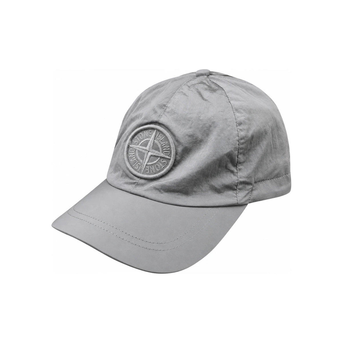 STONE ISLAND Pearl Gray Nylon Metal Cap 9100011 S0076 V0061