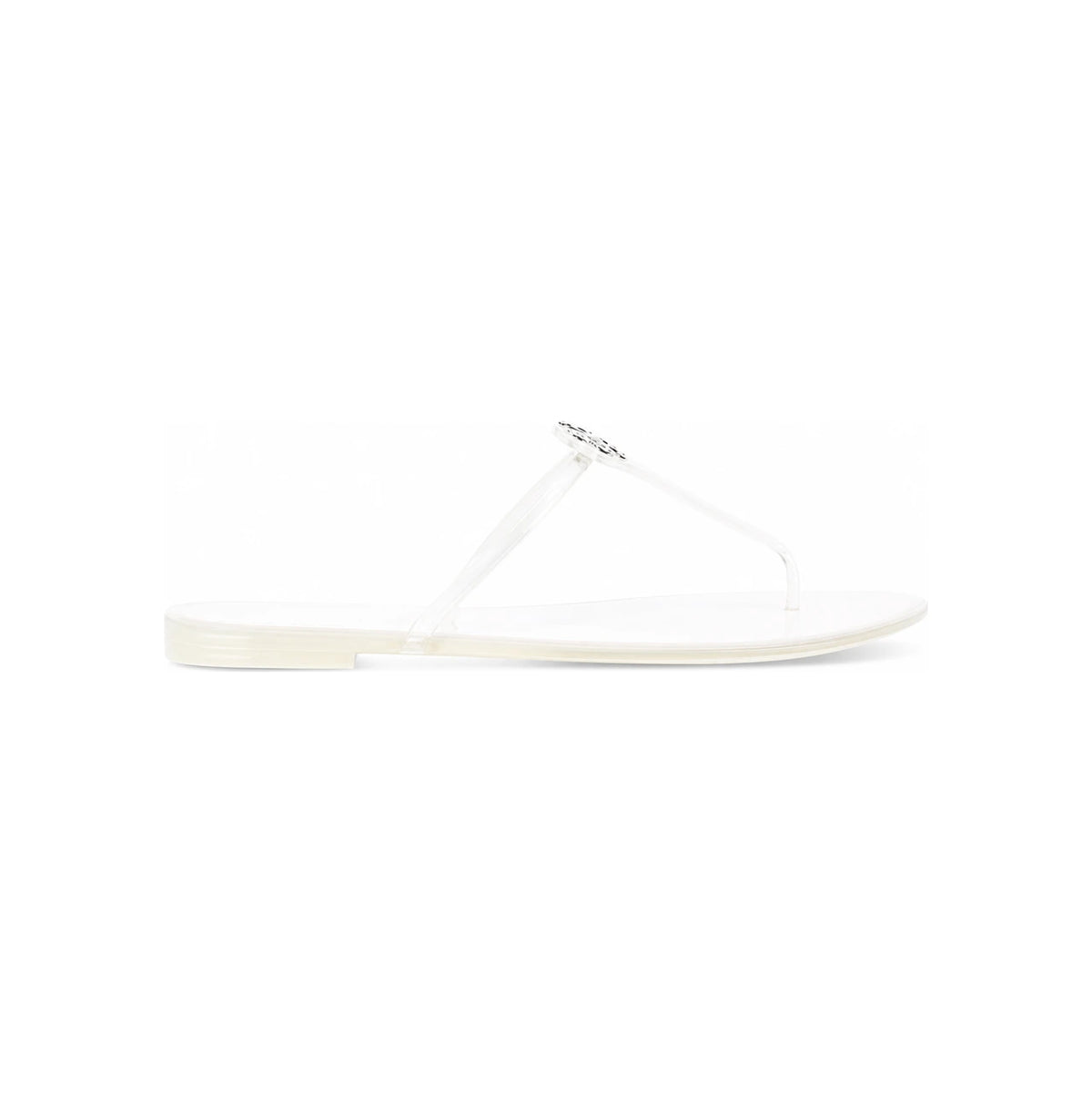 Tory Burch Mini Miller Jelly Flip Flops Silver Sandals 166808 999