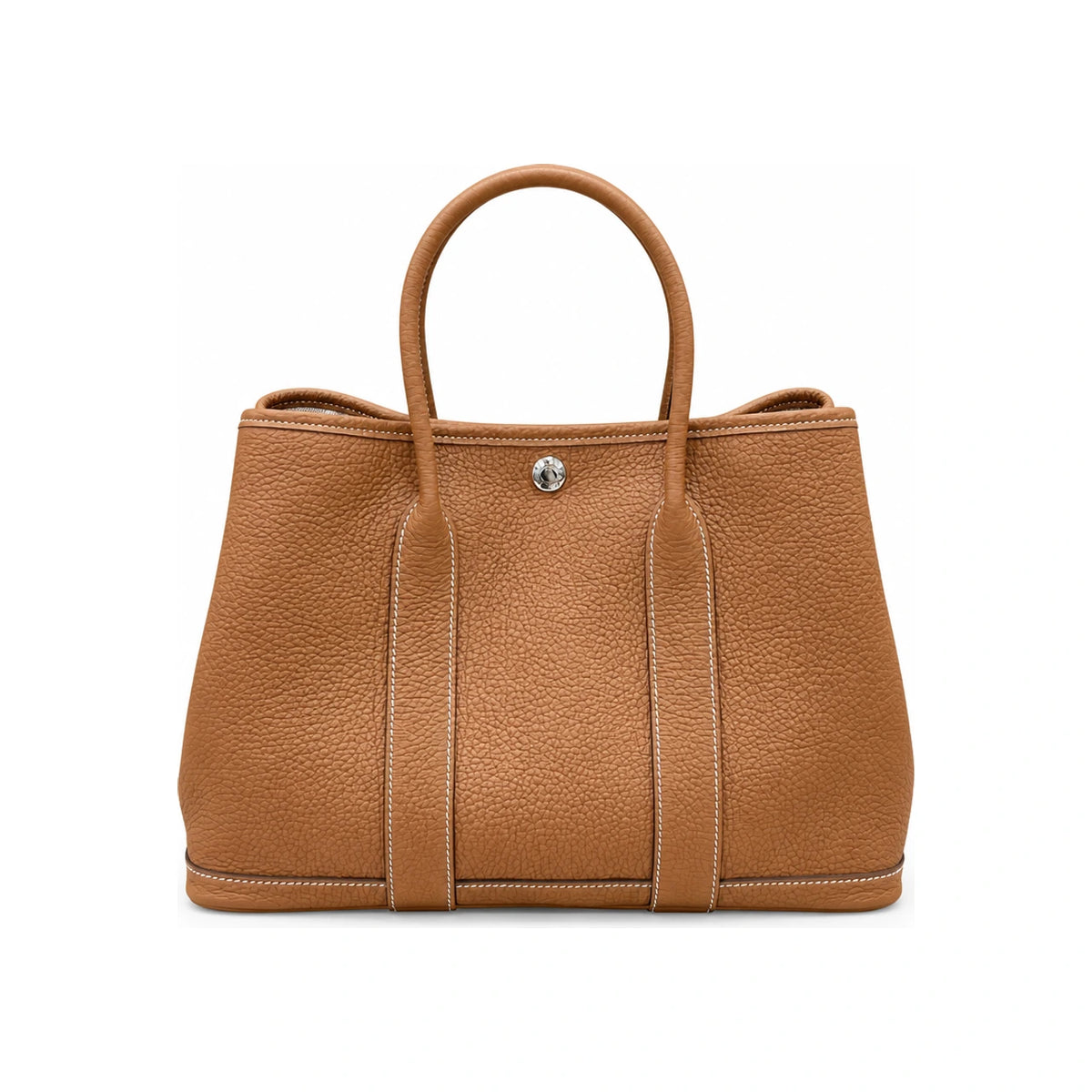 HERMES Gold Garden Party 30 Leather Tote Bag 051568
