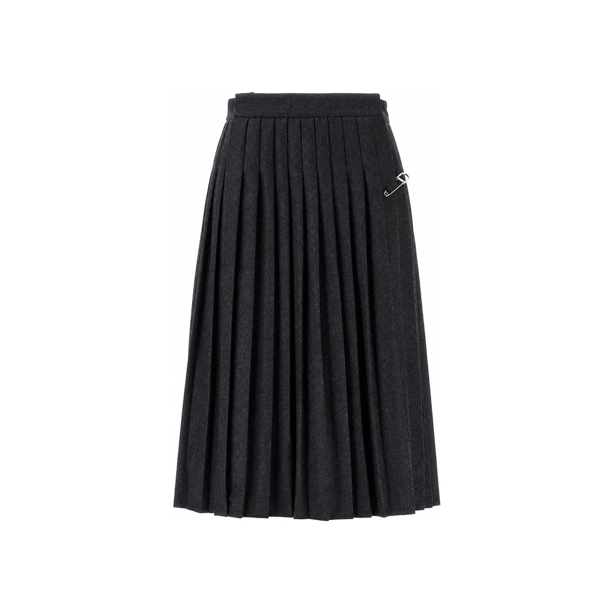 PRADA Black Wool Blend Long Skirt